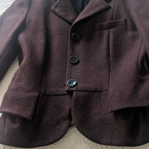 100%wool short jacket with ruffle at the back - Picture 2 of 6